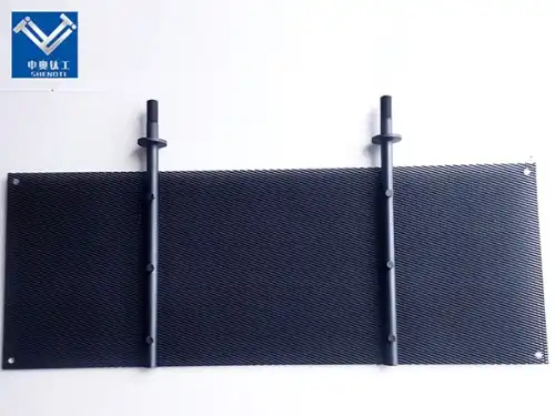 Titanium anode for electrolytic sewage treatment